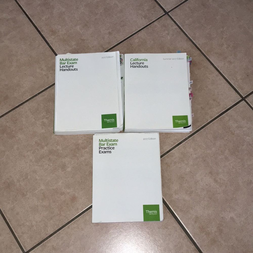 Filled out ca bar Themis lectures & mbe practice